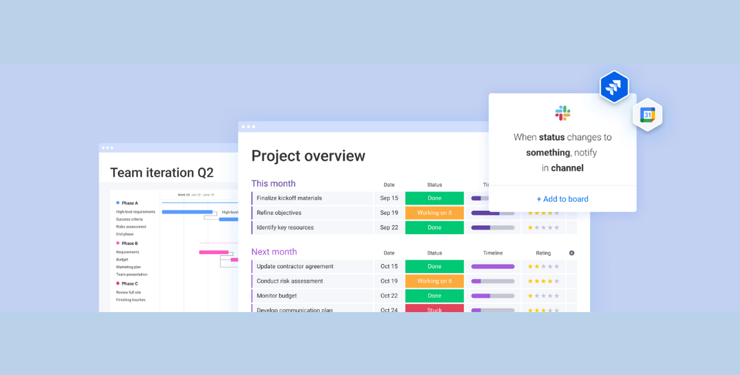 Optimize workflow with Monday.com. Centralize, track progress, monitor team capacity, and automate manual tasks.